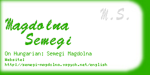 magdolna semegi business card